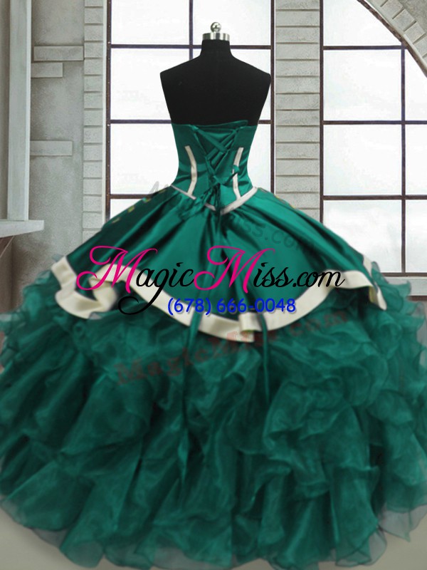wholesale traditional sleeveless beading and ruffles lace up sweet 16 quinceanera dress