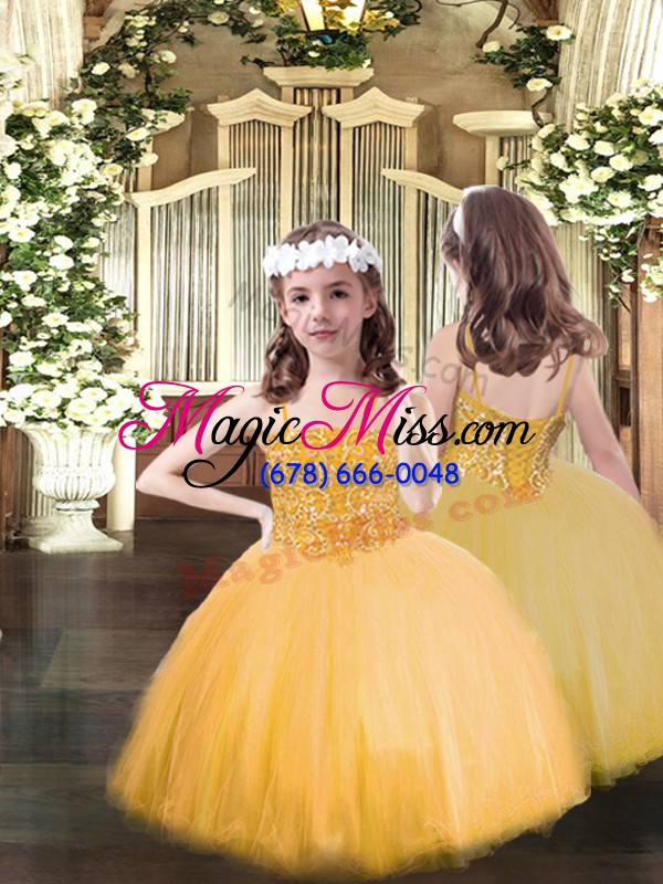 wholesale deluxe tulle sleeveless floor length quinceanera dress and beading