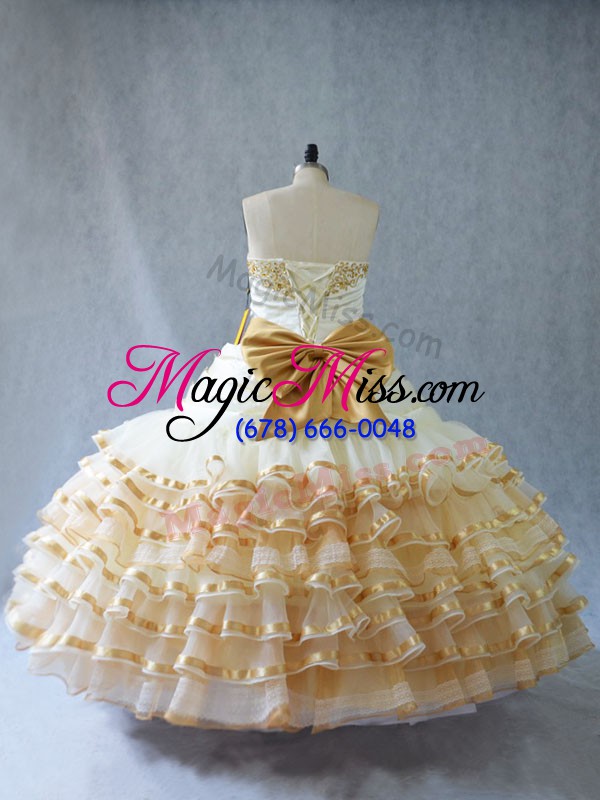 wholesale adorable floor length ball gowns sleeveless champagne sweet 16 quinceanera dress lace up