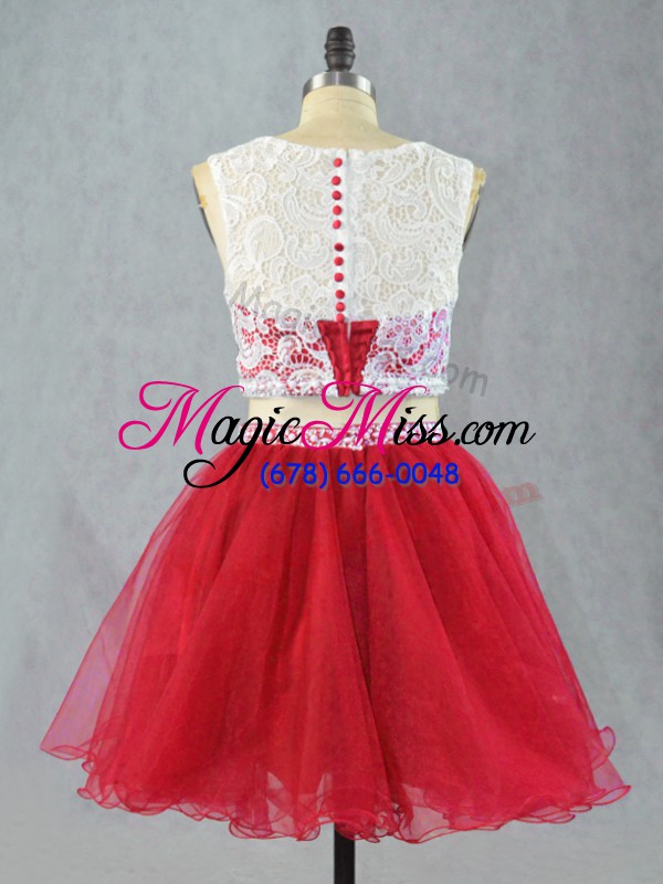 wholesale scoop sleeveless organza prom gown lace and appliques zipper