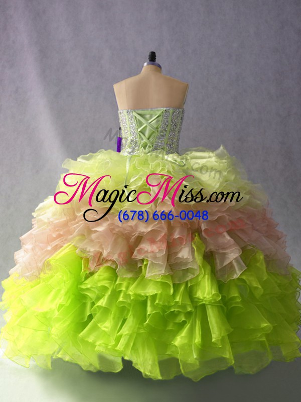 wholesale high quality floor length multi-color quinceanera dresses sweetheart sleeveless lace up