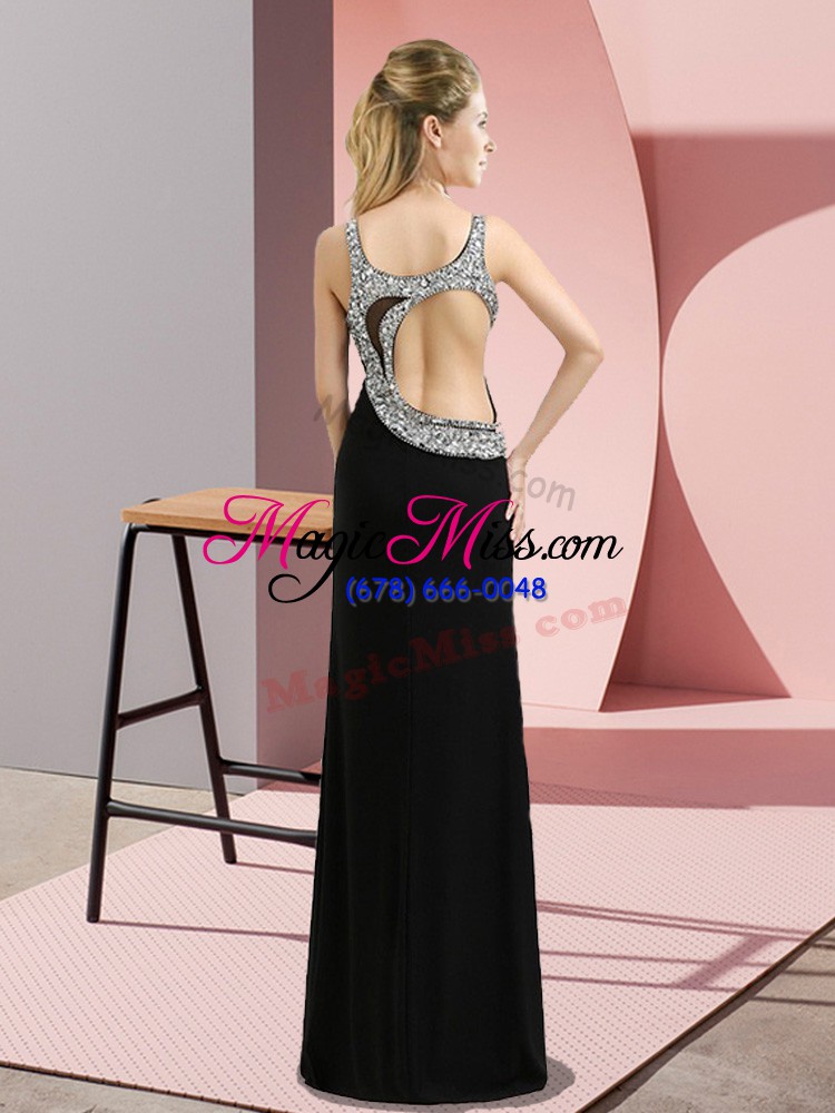 wholesale fashionable elastic woven satin sleeveless floor length prom party dress and beading