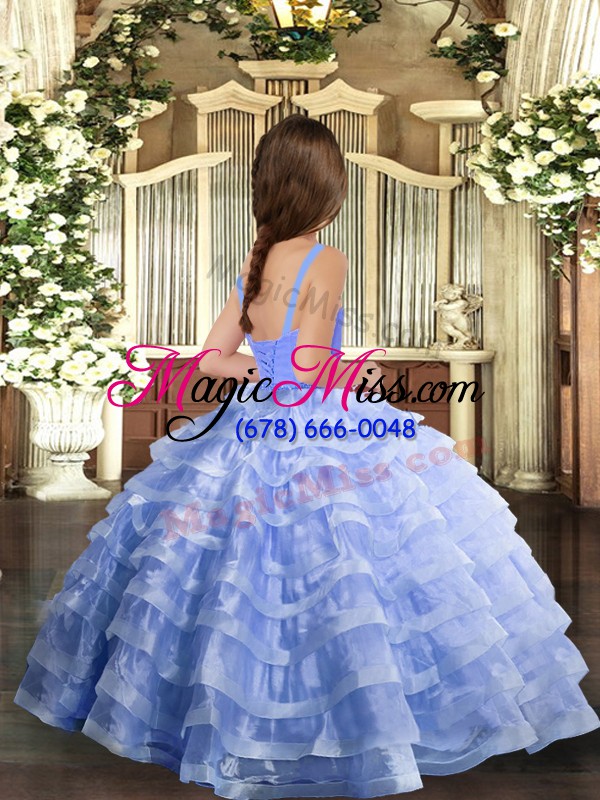 wholesale floor length ball gowns sleeveless kids formal wear lace up