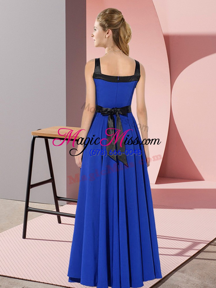 wholesale stylish blue sleeveless chiffon zipper wedding guest dresses for wedding party