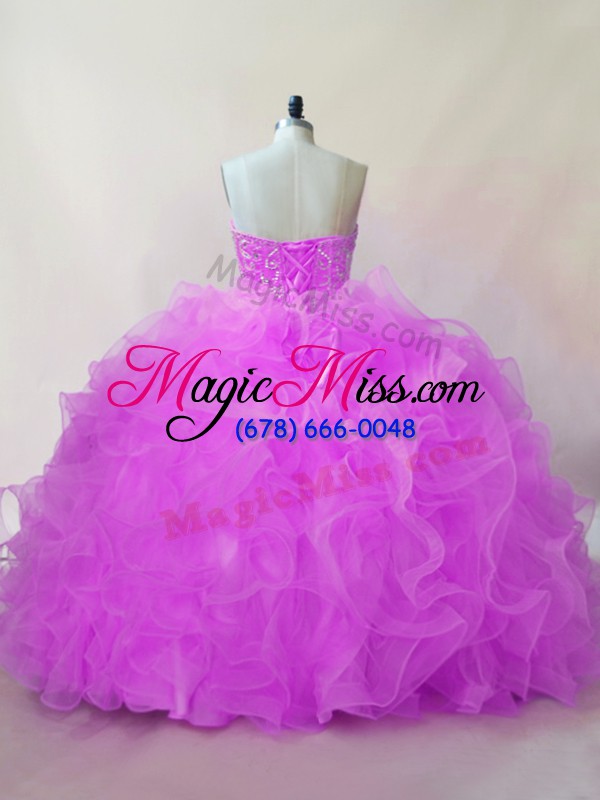 wholesale top selling floor length ball gowns sleeveless lilac sweet 16 dresses lace up
