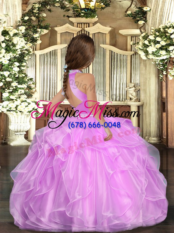 wholesale new arrival apple green backless girls pageant dresses beading sleeveless