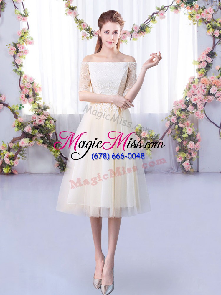 wholesale elegant half sleeves lace lace up dama dress