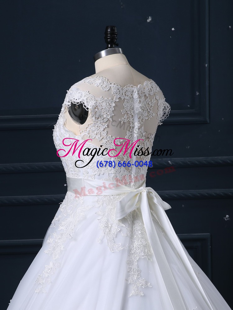 wholesale white sleeveless beading and lace zipper wedding dresses