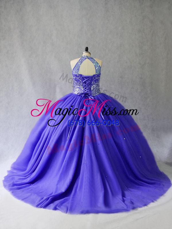 wholesale ball gowns sleeveless blue vestidos de quinceanera brush train lace up