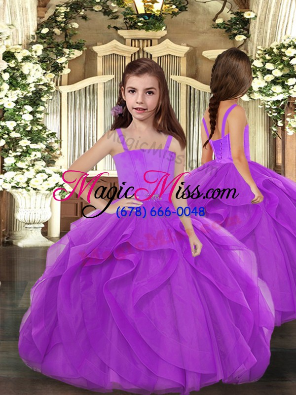 wholesale sumptuous lilac sweetheart neckline beading and ruffles 15th birthday dress sleeveless lace up