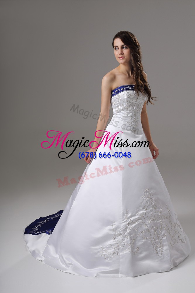 wholesale fantastic ball gowns sleeveless white wedding dresses brush train lace up