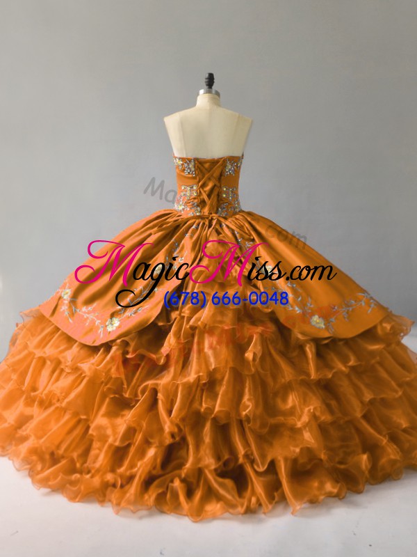 wholesale floor length ball gowns sleeveless gold quinceanera gowns lace up