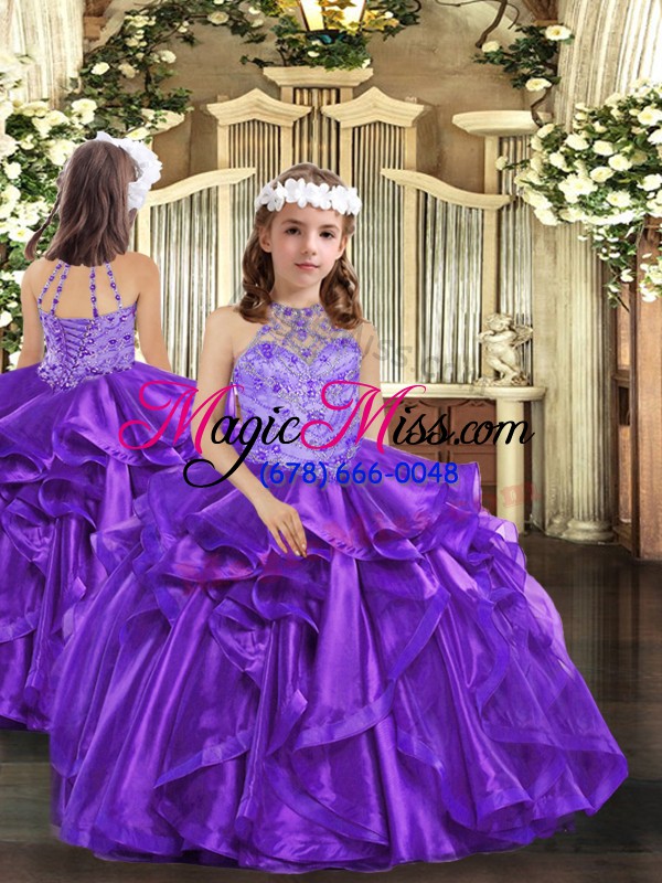 wholesale cute sleeveless beading and ruffles lace up quinceanera gowns