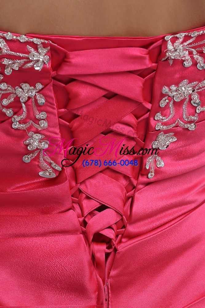 wholesale fitting ball gowns 15th birthday dress hot pink sweetheart taffeta sleeveless floor length lace up