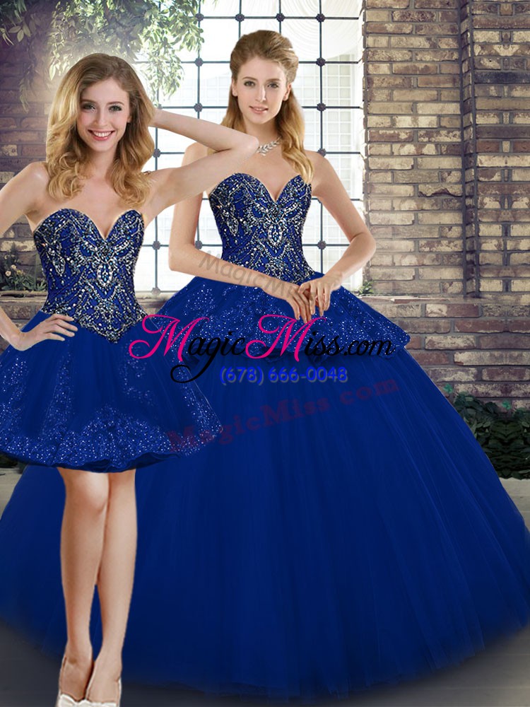wholesale high quality sweetheart sleeveless tulle 15 quinceanera dress beading and appliques lace up