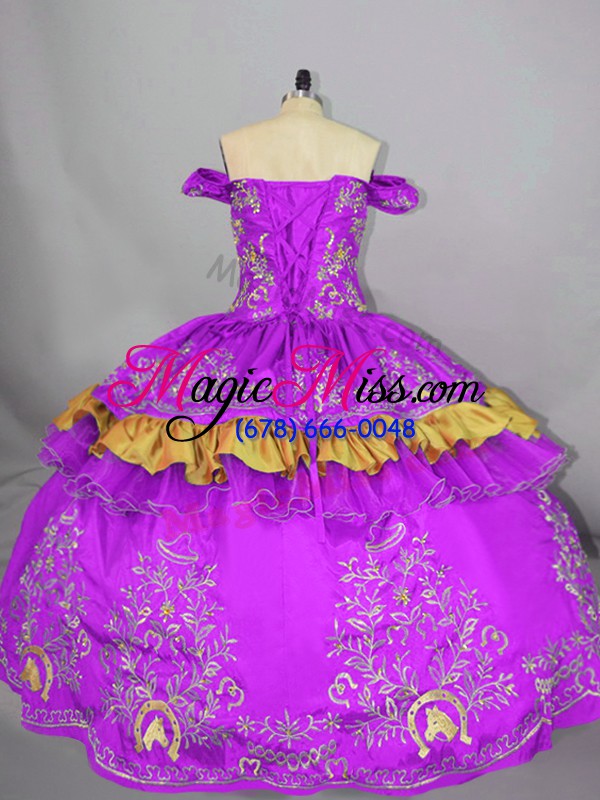 wholesale luxurious sleeveless embroidery lace up sweet 16 dress