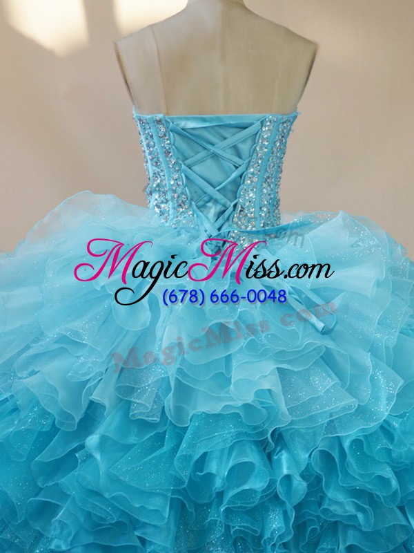wholesale modern ball gowns quince ball gowns multi-color sweetheart organza sleeveless floor length lace up