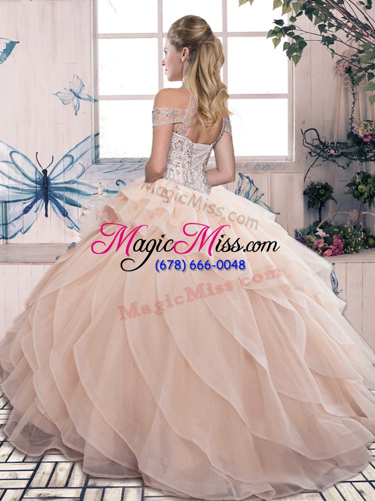 wholesale pretty ball gowns vestidos de quinceanera olive green high-neck organza sleeveless floor length lace up