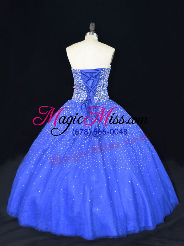 wholesale suitable sleeveless beading lace up quince ball gowns