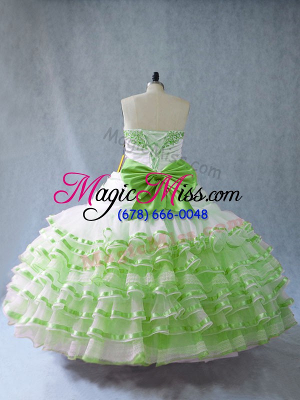 wholesale ideal ball gowns sweet 16 dresses sweetheart organza sleeveless floor length lace up