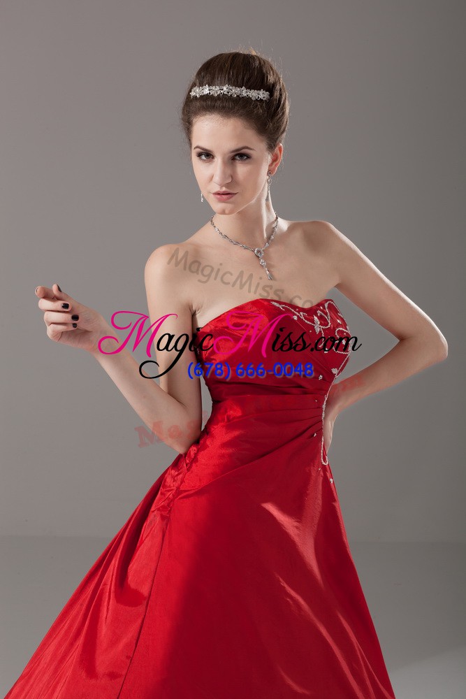 wholesale classical organza strapless sleeveless lace up beading sweet 16 dress in wine red