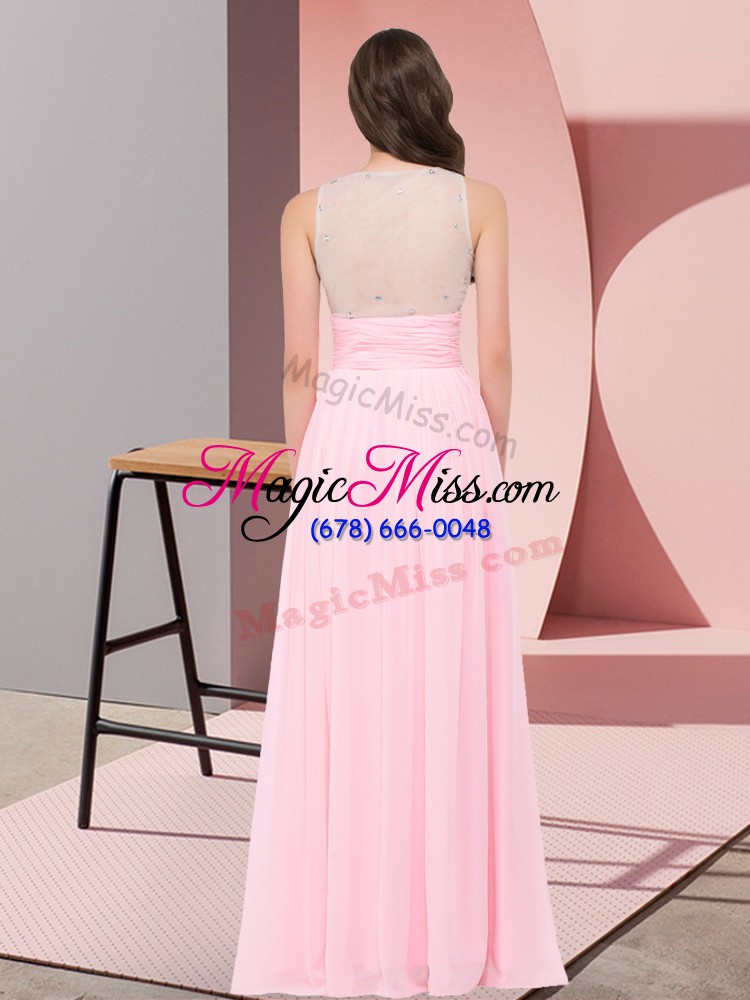 wholesale beading court dresses for sweet 16 baby pink side zipper sleeveless floor length