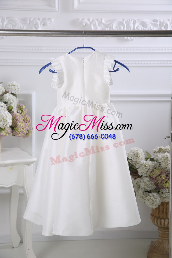 wholesale elegant sleeveless ruching zipper flower girl dresses for less
