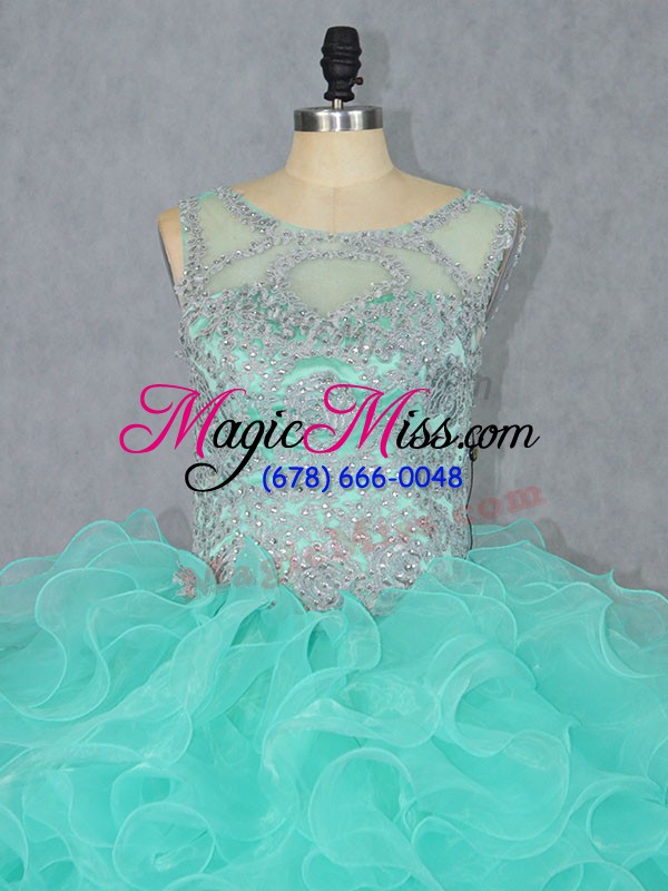 wholesale sumptuous sleeveless lace up floor length beading sweet 16 quinceanera dress