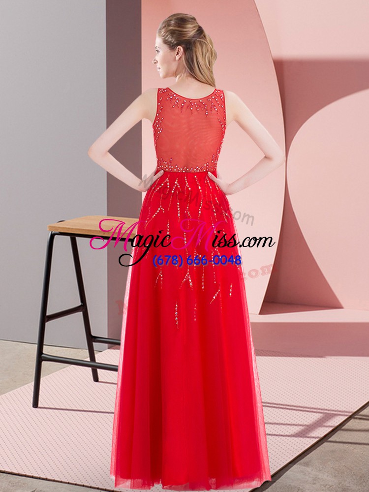 wholesale enchanting sleeveless beading side zipper dress for prom