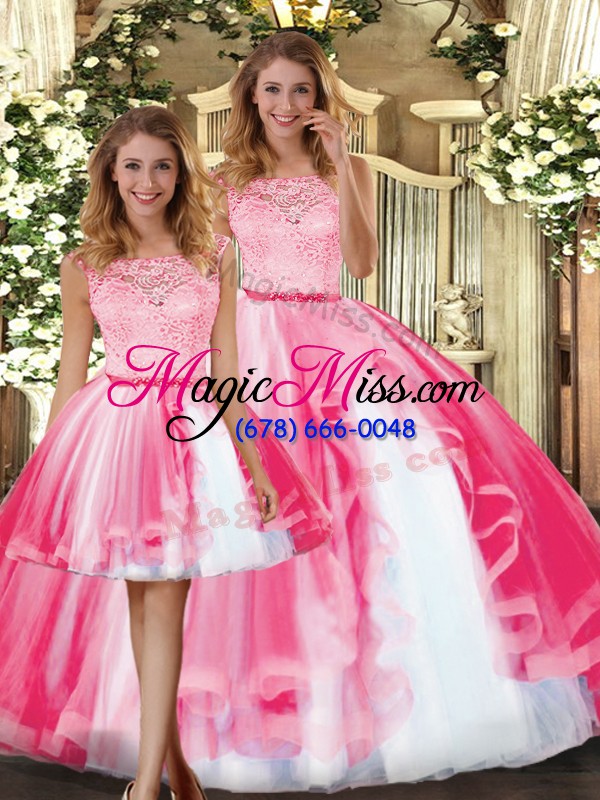 wholesale tulle sleeveless floor length quinceanera dresses and lace and ruffles