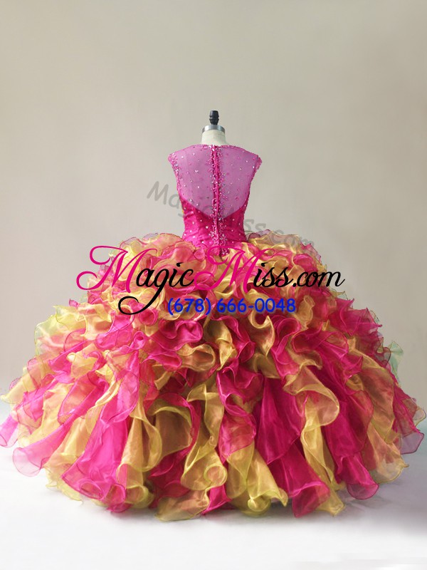 wholesale captivating floor length ball gowns sleeveless multi-color quinceanera gowns zipper