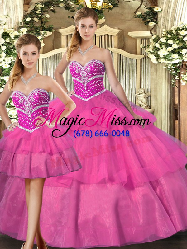 wholesale lilac quinceanera gowns sweet 16 and quinceanera with beading and ruffled layers sweetheart sleeveless lace up