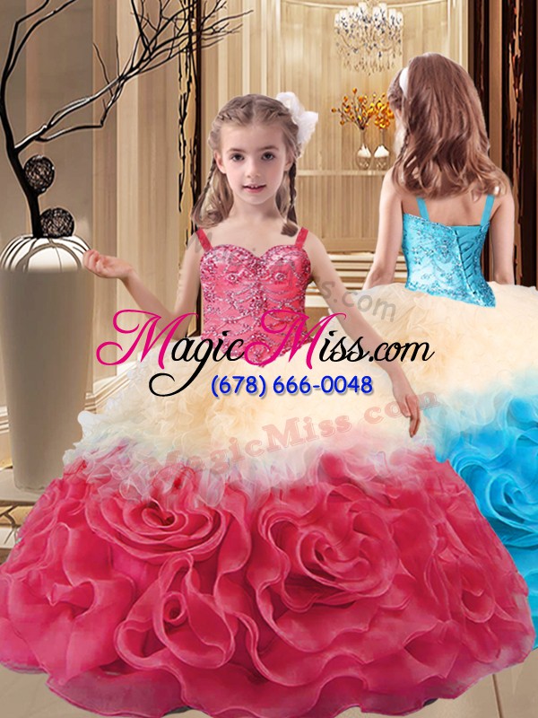 wholesale multi-color sweetheart lace up beading and ruffles quinceanera gowns sleeveless