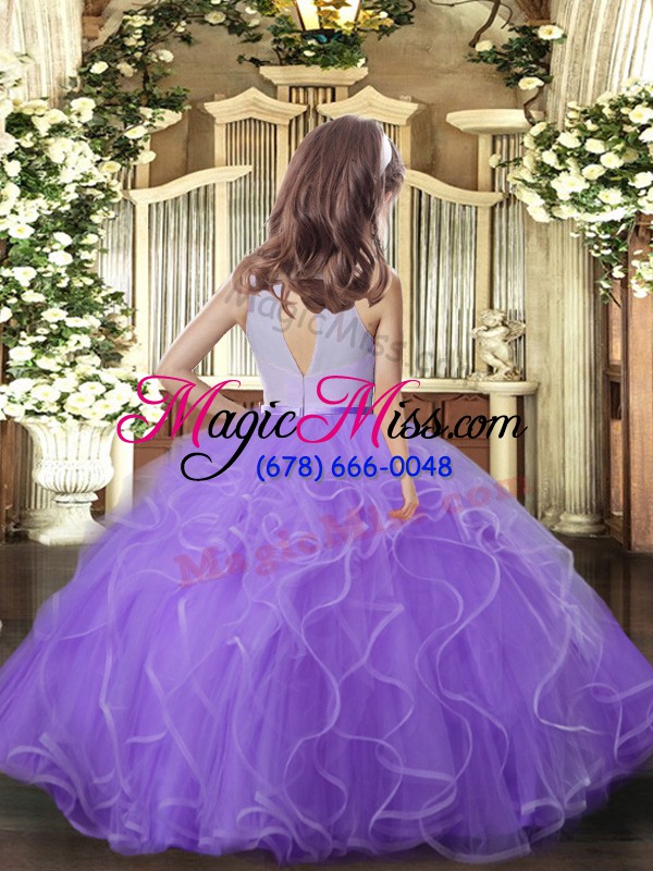 wholesale sleeveless ruffles backless little girl pageant gowns