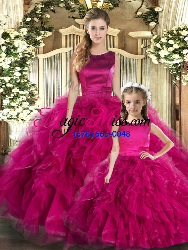 wholesale luxury tulle sleeveless floor length vestidos de quinceanera and ruffles