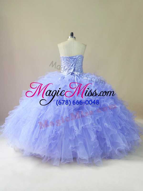 wholesale dazzling sleeveless beading and ruffles lace up sweet 16 dresses