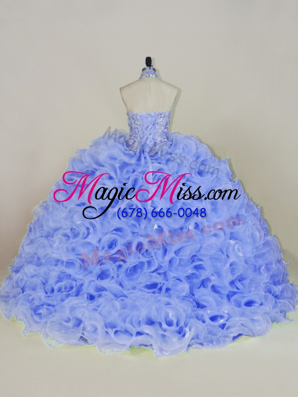 wholesale custom made lavender halter top neckline beading sweet 16 quinceanera dress sleeveless lace up