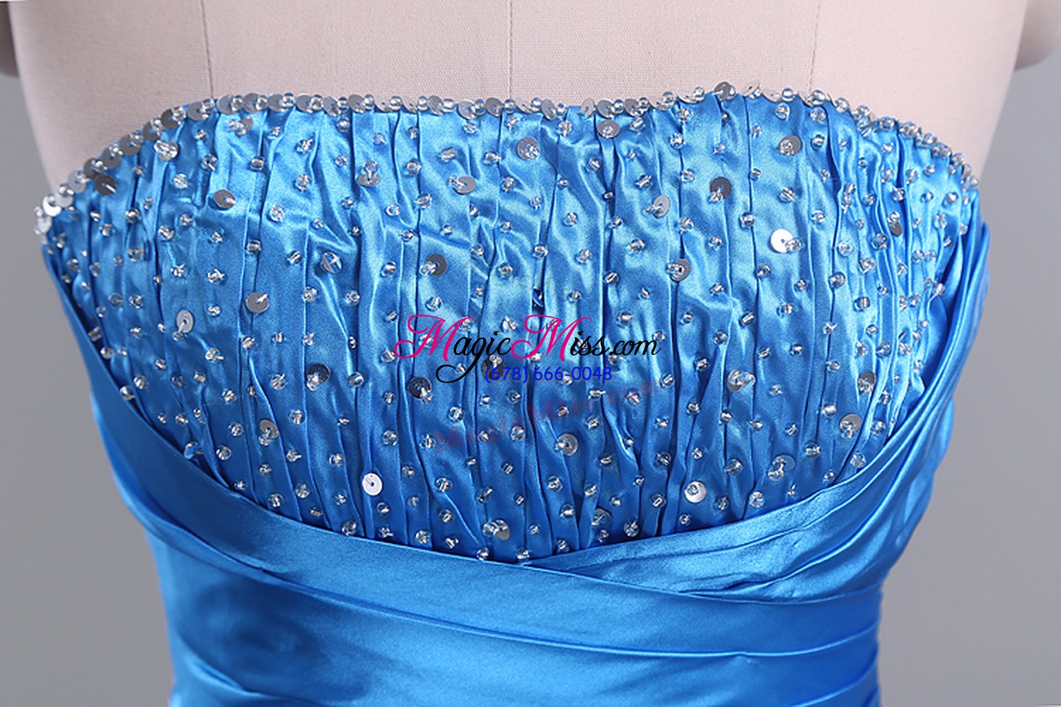wholesale fancy blue sleeveless floor length beading lace up quince ball gowns