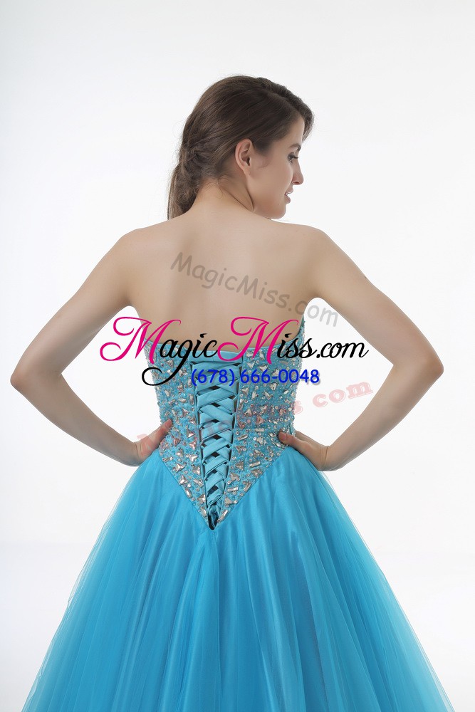 wholesale sumptuous sleeveless beading lace up 15th birthday dress