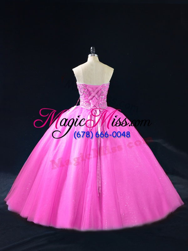 wholesale sweetheart sleeveless tulle quinceanera dress beading lace up