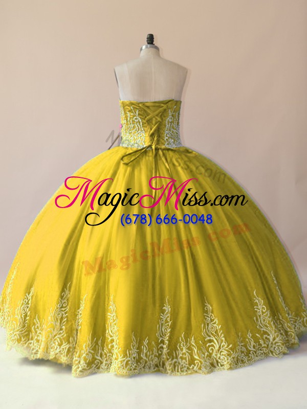 wholesale floor length lace up sweet 16 quinceanera dress olive green for sweet 16 and quinceanera with embroidery