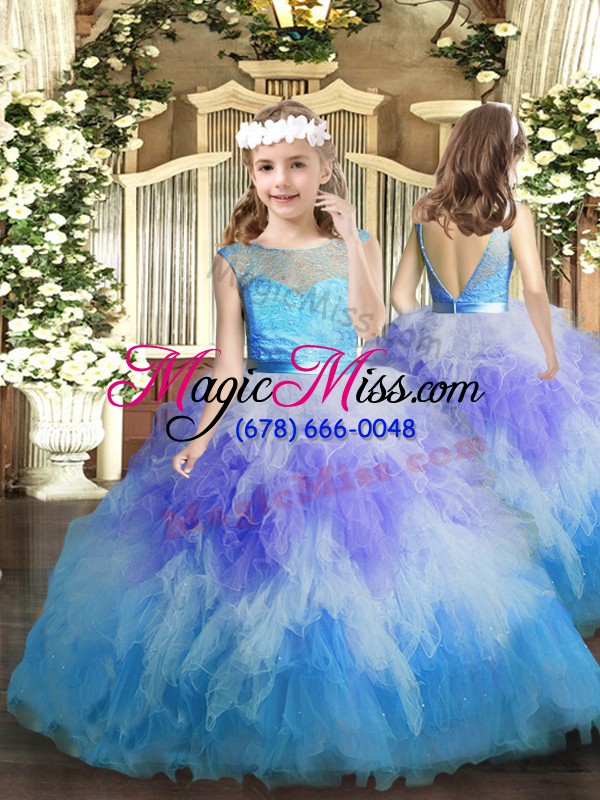 wholesale customized multi-color sleeveless tulle backless sweet 16 quinceanera dress for military ball and sweet 16 and quinceanera