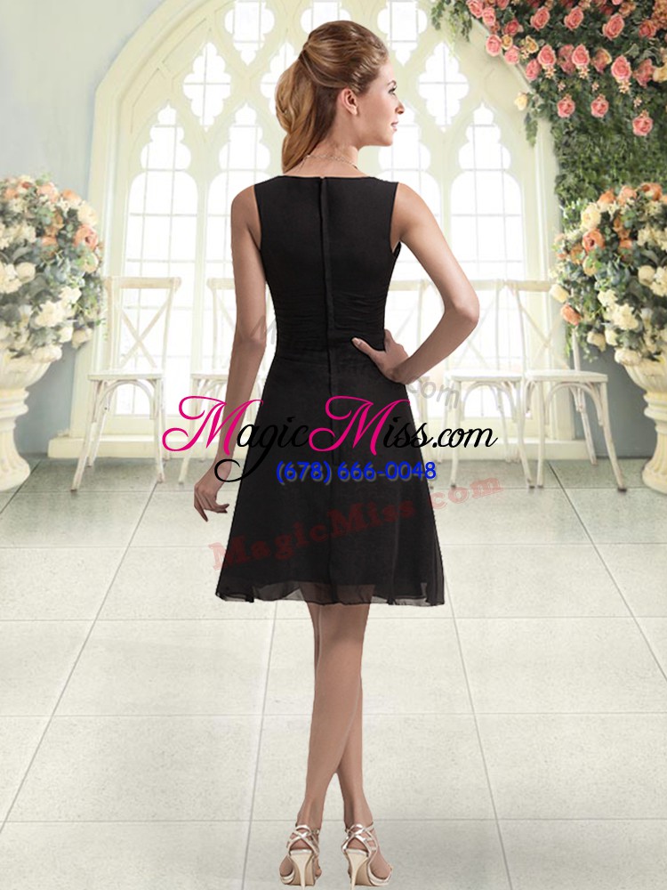 wholesale mini length zipper evening dress black for prom and party with beading