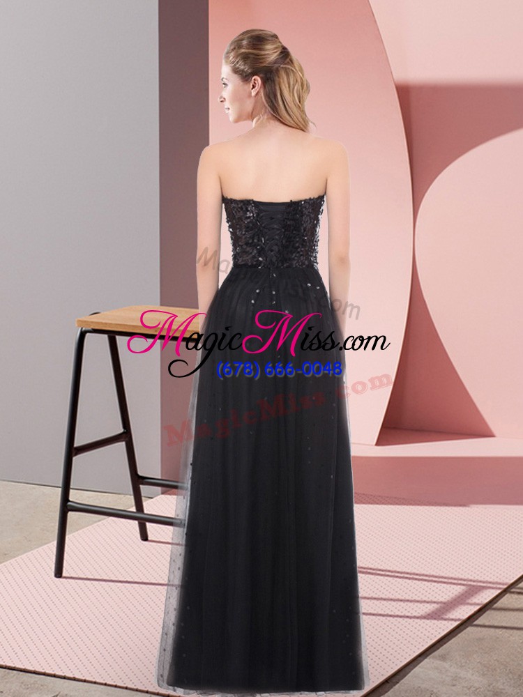 wholesale sweetheart sleeveless lace up going out dresses black tulle