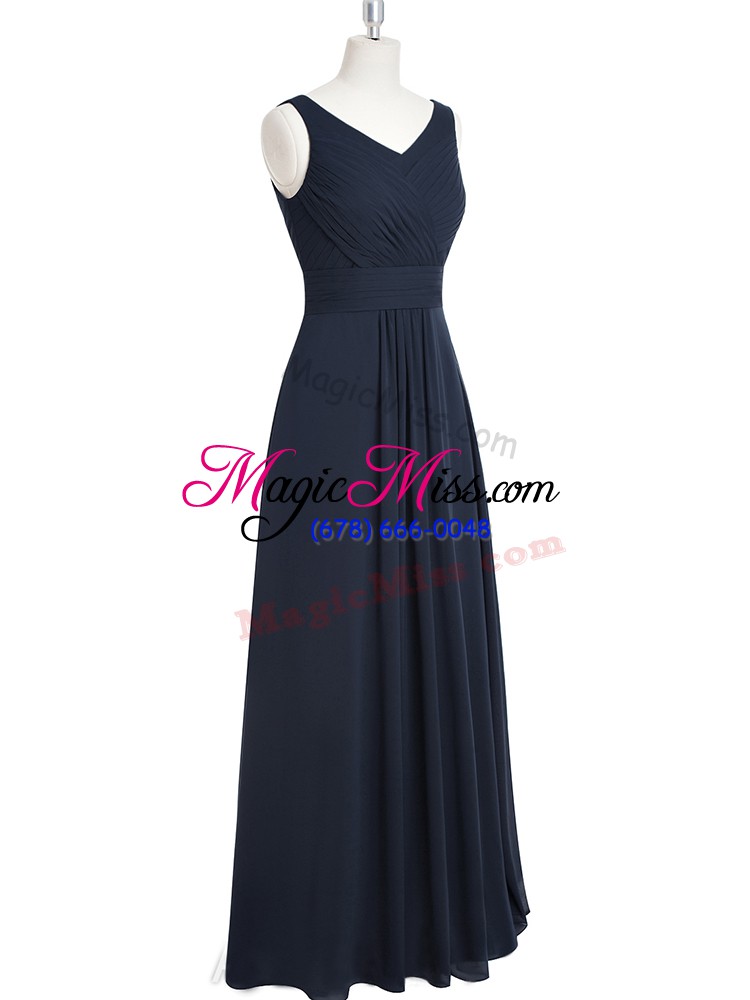 wholesale black sleeveless floor length ruching zipper womens evening dresses
