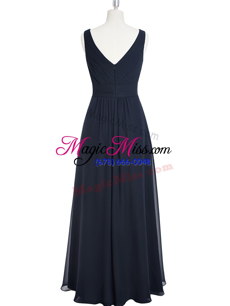 wholesale black sleeveless floor length ruching zipper womens evening dresses