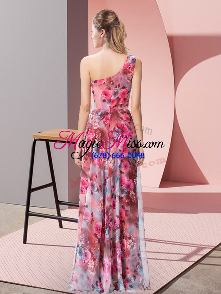 wholesale sleeveless zipper floor length pattern dress for prom