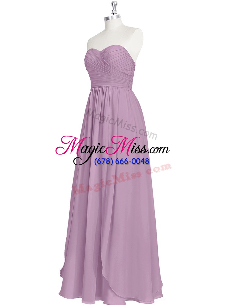 wholesale noble sleeveless zipper floor length ruching evening dress