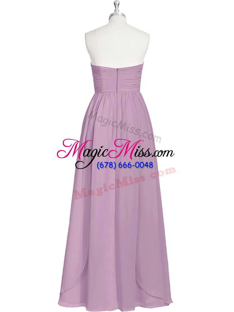 wholesale noble sleeveless zipper floor length ruching evening dress