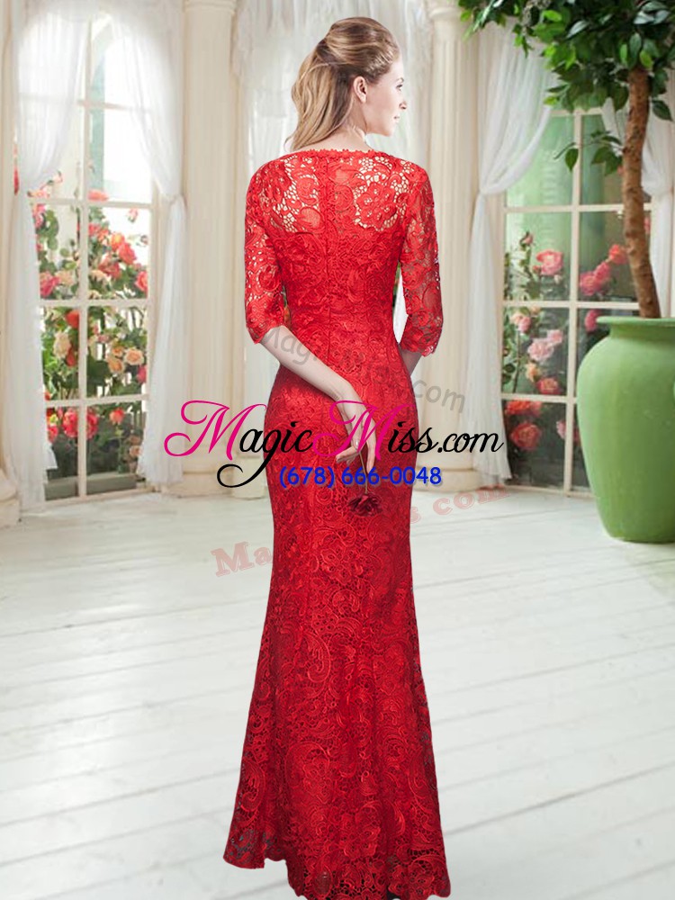 wholesale extravagant green zipper prom dresses lace half sleeves floor length